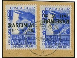 Majkowski 80 Kopeken lebhaftlilaultramarin, mit kopfstehendem sowie mit normalstehendem Aufdruck, farbfrisch und gut gezähnt,