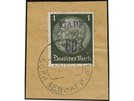 1941, 60 (Kopeken) auf Hindenburg 1 Pfennig schwarz, schwarzgrauvioletter Aufdruck, farbfrisch und gut gezähnt, sauber mit St