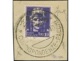 10 Lire dunkelbläulichviolett, mit Aufdruckfehler “Besetzuag” von Aufdruckfeld 17, farbfrisch und gut gezähnt, sauber mit Ste