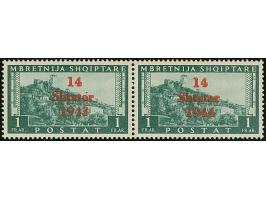 1 Frank schwarzopalgrün, waagerechtes Paar, die rechte Marke mit Setzfehler “1944 statt 1943”, postfrisch, tadellos, sign. Dr