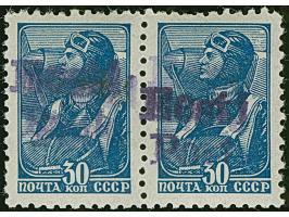 30 Kopeken dunkelviolettultramarin, mit violettem statt schwarzem Handstempelaufdruck, missbräuchlich angebracht, waagerechte