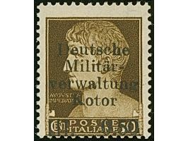 1944, Freimarke 0,50 Lire auf 10 Centisimi schwärzlichbraun, mit schwarzem Probeaufdruck, postfrisch, tadellos, sehr selten, 