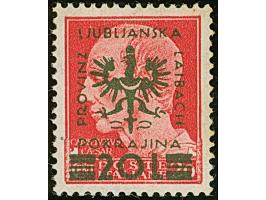 1944, 20 Lire auf 20 Centesimi mit kopfstehendem Wasserzeichen, postfrisch, tadellos, eine sehr seltene Marke, Fotoattest Kri