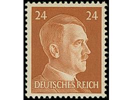 1941, Hitler 24 Pfennig dunkelorangebraun, mit Aufdruck auf der Gummiseite im Blinddruck, postfrisch, tadellos. Im Michel nic