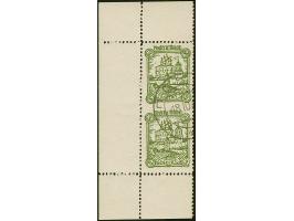 1941, Kathedrale 60 Kopeken schwärzlichgelblichgrün, senkrechtes Paar mit Ober- und Seitenrändern, waagerecht ungezähnt, saub