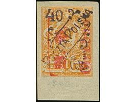 1919, 40 Gr. auf 1 Kop. gelblichorange, farbfrisch und breitrandig geschnitten, sauber ungebraucht, tadellos, sign. Plamsch u