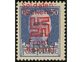 SALONIKI: 1944, 2. Auflage mit milchig weißen Hintergrund: 50 C. schwärzlichblauviolett, ungebraucht, tadellos, Fotoattest Hu