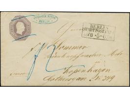 Oktogon 5 Sgr. violett, Kleinformat, Schilling-Nr. "2", mit obligatorischer Federzugentwertung und nebengesetztem Ra3 "Berlin