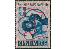 1941, Kriegsgefangene 0,50-4 Dinar, Aufdrucktype AIII, postfrisch, tadellos, sign. Krischke BPP