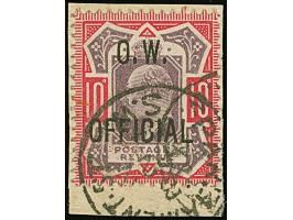 1896, O.W. OFFICIAL: Edward VII. 10 sh. dull-purple and carmine, fresh color and good perforation tied by clear cds. to small