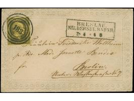 3 Sgr. auf gelb, links oben winzig berührt, sonst voll- bis breitrandig, mit klar aufgesetzter Nr. "183" und sauber nebengese