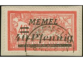 1922, 40 Pfennig, mit Aufdruckfehler "Circonflexe statt i-Punkt", sauber gestempelt auf Briefstück, tadellos, sign. Dr. Peter