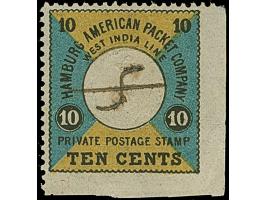 1875, 10C. schwarz/blaugrün/gelb und 10 C. schwarz/graugrün/dunkelgelb, 1. Auflage ein Einzelwert mit Federzug, 2. Auflage ei