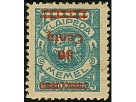 1923, 24-Werte 30 Centu auf 1000 M., kopfstehender Aufdruck von Aufdruckfeld 21 mit Aufdruckfehler “Punkt in der 0 von 30", s