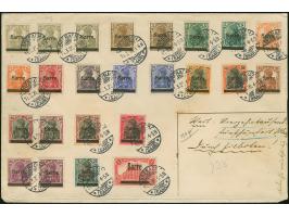 1920, Germania 2 Pfg.-1 M., überkompletter Satz mit 24 Werten inkl. Farben, Aufdruckfehlern und 60 Pfg. purpurlila auf um 8 P