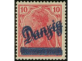 1920, Kleiner Innendienst 10 Pfennig rotkarmin, mit doppeltem Aufdruck, postfrisch, tadellos, unsigniert mit Fotoattest Grube