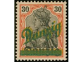 1920, Kleiner Innendienst 30 Pfennig, Probedruck mit doppeltem Aufdruck in gelb und dunkelgrün, postfrisch, tadellos. In post