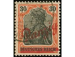 1920, Kleiner Innendienst 30 Pfennig, mit Aufdruckfehler “Balken recht unten ausgebrochen und rechts mittig stark verlängert”