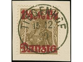 1920, Germania mit Netzunterdruck in lebhaftlilagrau: 1¼ Mark ohne Netzunterdruck mit sauberem Stempel "TIEGENHOF 15 12 20" a