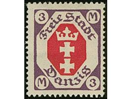 1921, Kleines Staatswappen 3 Mark, mit stehendem Wasserzeichen, postfrisch, tadellos, sign.
