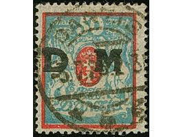 1922, Großes Staatswappen 50 Mark, stehendes Wasserzeichen, farbfrisch und gut gezähnt, sauber zeitgerecht gestempelt, tadell