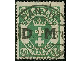 1922, Staatswappen 80 Pfennig, liegendes Wasserzeichen, farbfrisch und gut gezähnt, sehr schön zentrisch, zeitgerecht gestemp