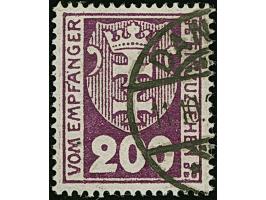 1923, Staatswappen 200 Mark, liegendes Wasserzeichen, farbfrisch und gut gezähnt, sauber zeitgerecht gestempelt, tadellos, Fo