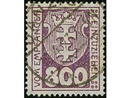 1923, Staatswappen 800 Mark, stehendes Wasserzeichen, farbfrisch und gut gezähnt, sauber zeitgerecht gestempelt, tadellos, ei