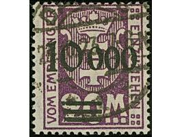 1923, 10000 auf 20 Mark, glänzender Aufdruck, farbfrisch und gut gezähnt, sauber zeitgerecht gestempelt, tadellos, u.a. sign.