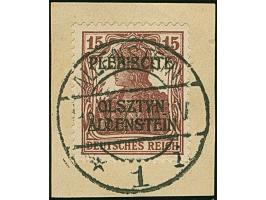 1920, Aufdruckausgabe Germania 15 Pfennig karminbraun, sogen. “Siegesmarke”, farbfrisch und gut gezähnt, sauber mit Stempel “