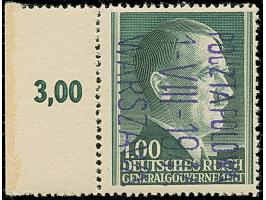 LOKALAUSGABEN:&nbsp;1944, Warschauer-Aufstand: 6 Groszy bis 1 Zloty, meist Randstücke, postfrisch, tadellos, sign. E. Krawczy