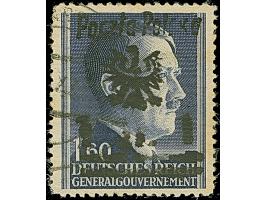 1944, 25 Groszy - 1 Zloty on Hitler, 11 values, all used, mostly fine, signed Krawczyk