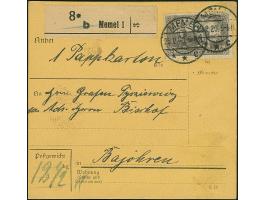 1920, Germania 3 Mark schwarzgrauviolett, farbfrisch und gut gezähnt sauber mit Stempel “MEMEL 25.20” auf portogerechter Pake