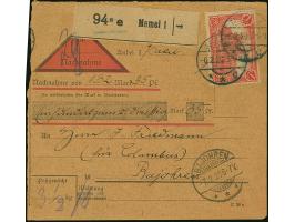 1920, Germania 1 Mark rot, farbfrisch, sauber mit Stempel “MEMEL 6.2.20” auf Nachnahmekarte nach Bahoren mit Ankunftsstempel,