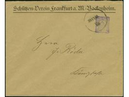 Bockenheim-Privat-Briefverkehr: 1899, Ganzsachenumschlag auf Privatbestellung 2 Pfg. violett “Schützen-Verein Frankfurt a. M.