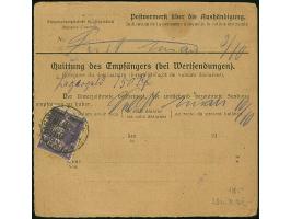 1920, 50 pfennig auf 35 Centimes, weißes Papier, rückseitig sauber mit Stempel “MEMEL -8.10.21” als Gebühr für wiederholtes V