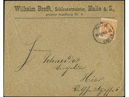 Halle/Saale-Courier: 1893, 2 auf 3 Pfg. gelbbraun mit violettem Aufdruck in Type II, mit klarem Stempel “COURIER 10.12.93” au