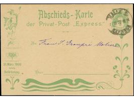 Halle/Saale-Courier: 1900, Abschieds-Ganzsachenkarte 5 Pfg. mit Stempel “COURIER 31.3.1900” und Stadtbrief-Beförderung Expres