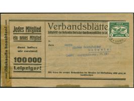 Leipzig-Leipziger Verkehrsanstalt: 1908/09, 2 Pfg. dunkelgrün mit Stempel “VEREIN STADTBRIEFBEFÖRDERUNG LEIPZIG” auf kpl. Str
