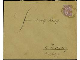 Mainz-Privat-Brief-Beförderung: 1891, Frauenlobdenkmal 3 Pfg. violett mit schwarzem Ovalstempel “MAINZER PRIVAT-BRIEF PACKET-