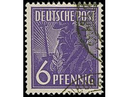 1946, Arbeiter 6 Pfg. schwärzlichblauviolett, gestempelt “BERLIN - CHARLOTTENBURG 2 z”, tadellos, eine gestempelt sehr selten