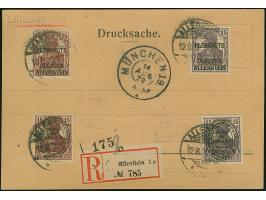 1920, Aufdruckausgabe im Hochoval 15 Pfennig karminbraun mit Zufrankatur mit Stempel “ALLENSTEIN 12.8.20” auf eingeschriebene