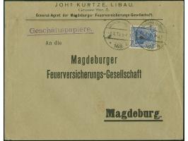 1919, Aufdrucktype I: Germania 20 Pfennig kobalt, farbfrisch und gut gezähnt, sauber mit Stempel “Deutsche Feldpost * 168 b -
