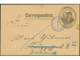 Drucksachen &amp; Circular-Beförderung: 1889, Ganzsachen-Karte auf Privatbestellung Hill und Chalmers 2 Pfg. schwarz mit rück