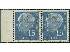 1960, Lumogen 5-40 Pfg., kpl. einheitlich in waagerechten Seitenrandpaaren, sauber mit Sonderstempel “BERLIN 62 28.10.1962”, 