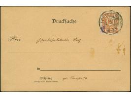Courier: 1893, 2 auf 3 Pfg. mit violettem Aufdruck in Type I, mit Stempel “COURIER 13.3.93” auf Drucksachenkarte mit rückseit