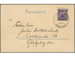 Privat-Brief-Verkehr (Schmidt/Farrenkopf &amp; Fritz): 1887, 3 Pfg. violett gez. 14½ mit Stempel “Privat-Brief-Verkehr KARLSR