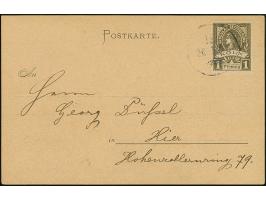 Circular-Beförderung: 1889, 1 Pfg. dunkelgraubraun mit violettem Stempel “26.11.(89)” auf Postkarte mit rückseitig gedruckter