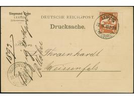Courier: 1892, 2 Pfg. rotbraun mit Stempel “LEIPZIG LPZ.-COURIER 22.VI.93” auf Drucksachenkarte der Firma Sigmund Cohn nach W