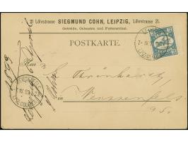 Courier: 1892, 3 Pfg. graublau, Randstück mit Stempel “LEIPZIG LPZ.-COURIER 7.IV.93” auf Drucksachenkarte der Firma Sigmund C